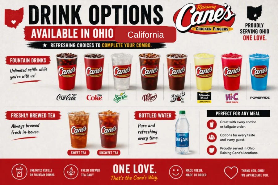 Drink Options Available in California Stores