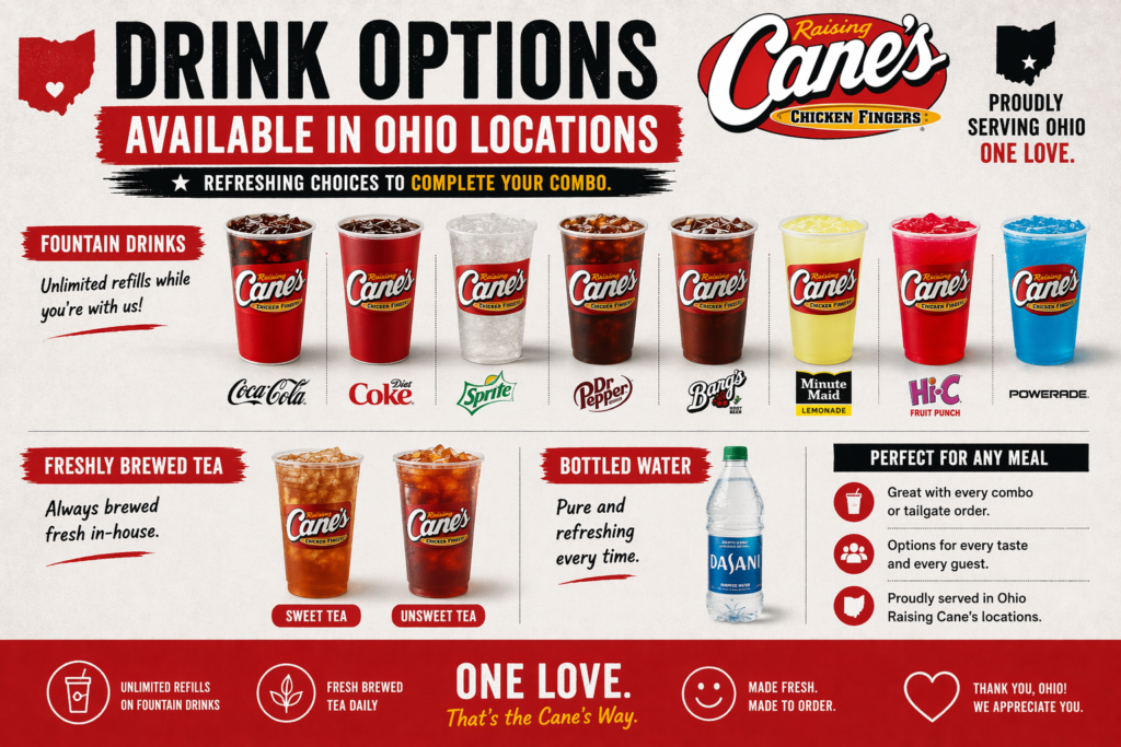 Drink Options Available in Ohio Locations