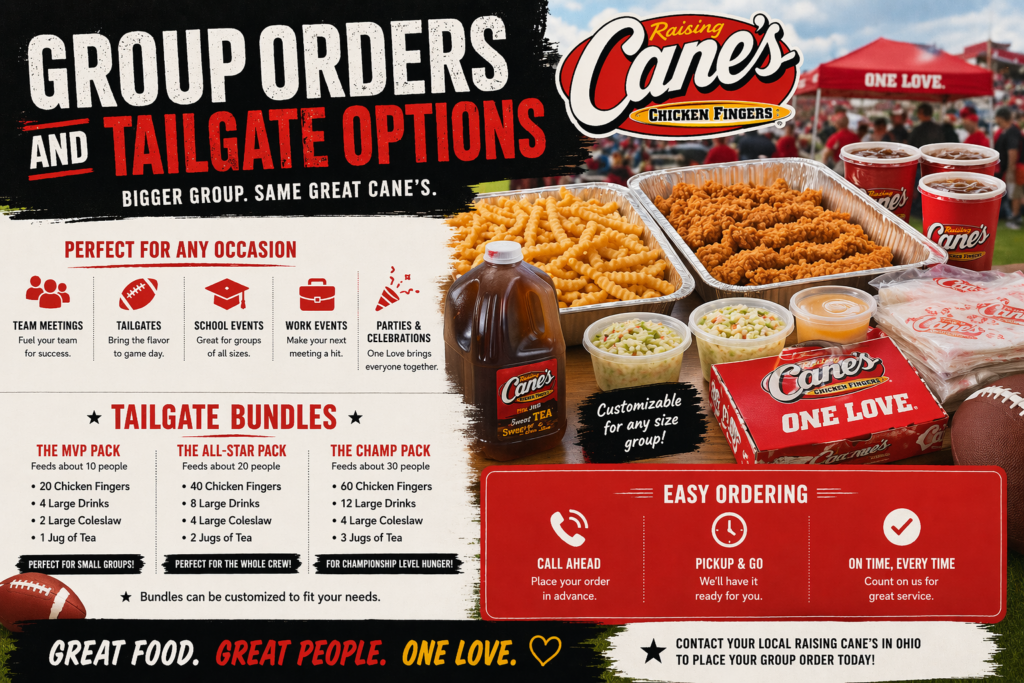 Group Orders and Tailgate Options