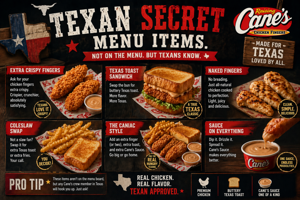 Texan Secret Menu Items.