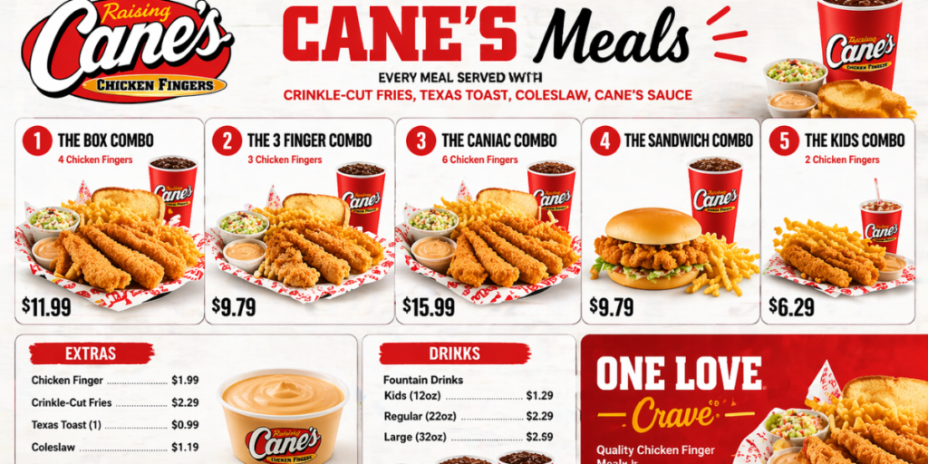 What comes in a cane meal?