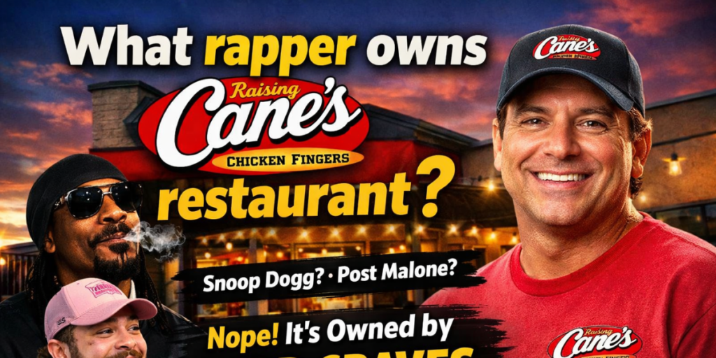 What rapper owns Raising Cane's restaurant?