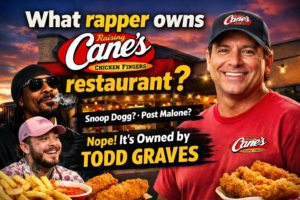 What rapper owns Raising Cane's restaurant?
